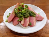 すずなみ 鴨肉と長ネギのバジルソース