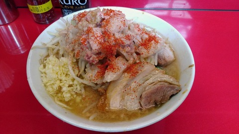 ラーメン二郎 半分
