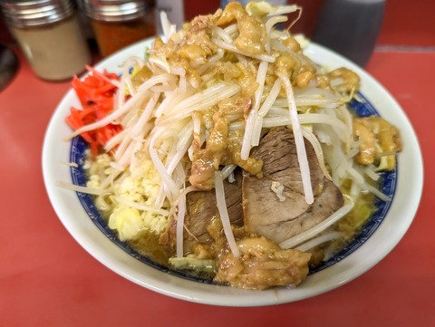 ラーメン二郎桜台駅前店 ラーメン半分