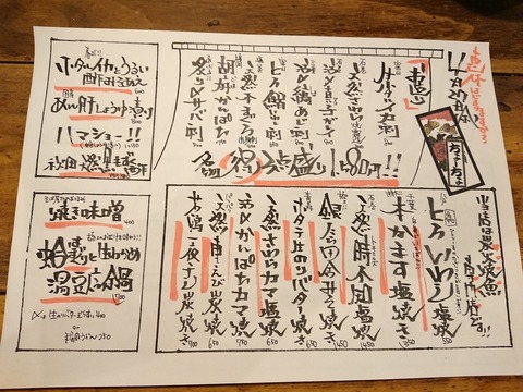 ちょーちょ　メニュー