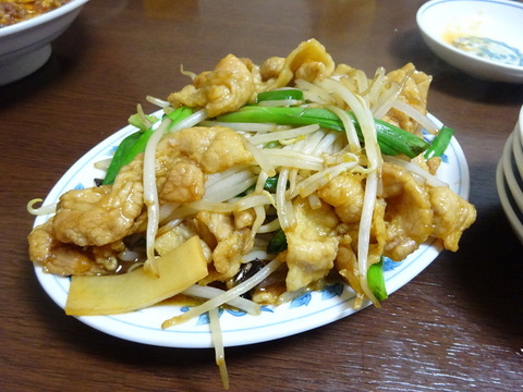 吉祥軒 肉ニラもやし炒め