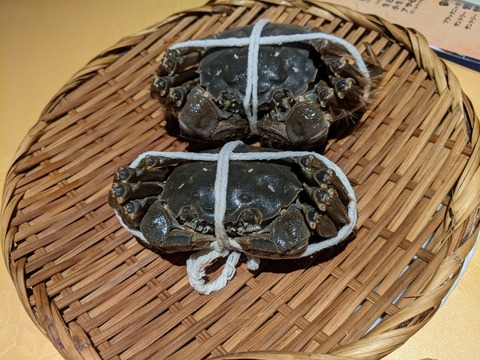新世界菜館 上海蟹茹で前