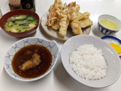 ふじしま 海老天付天ぷら定食