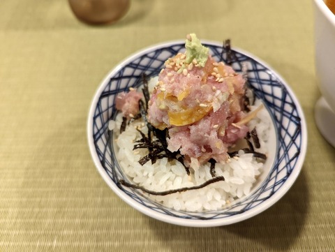 鴨&葱 トロたく丼