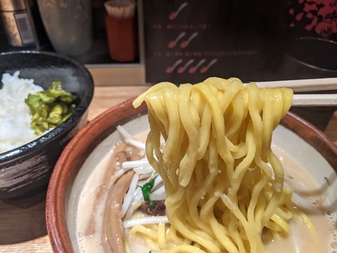 花木流味噌ラーメン 麺