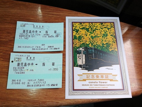 指宿のたまて箱 乗車券