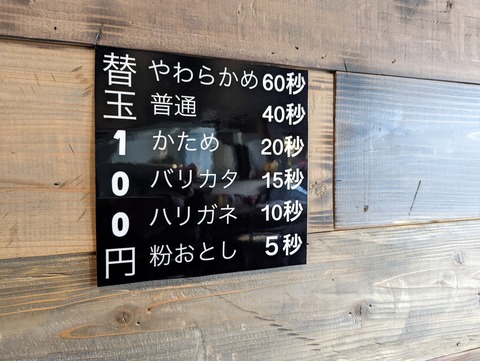 頃場 麺の硬さ