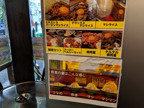 立川マシマシOGKB 　メニュー