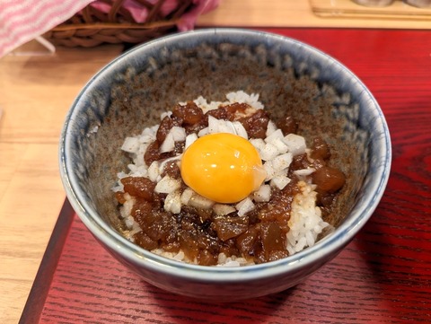 麺創庵砂田 漬け背脂TKG