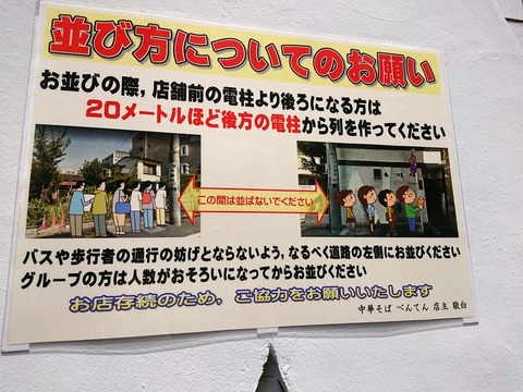 べんてん 並び方
