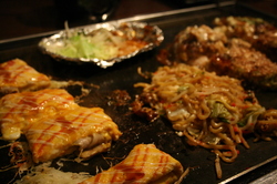 お好み焼き焼けました