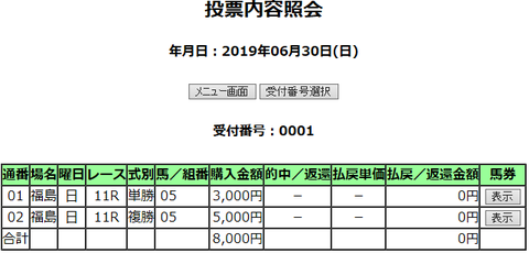 購入馬券照会_20190630