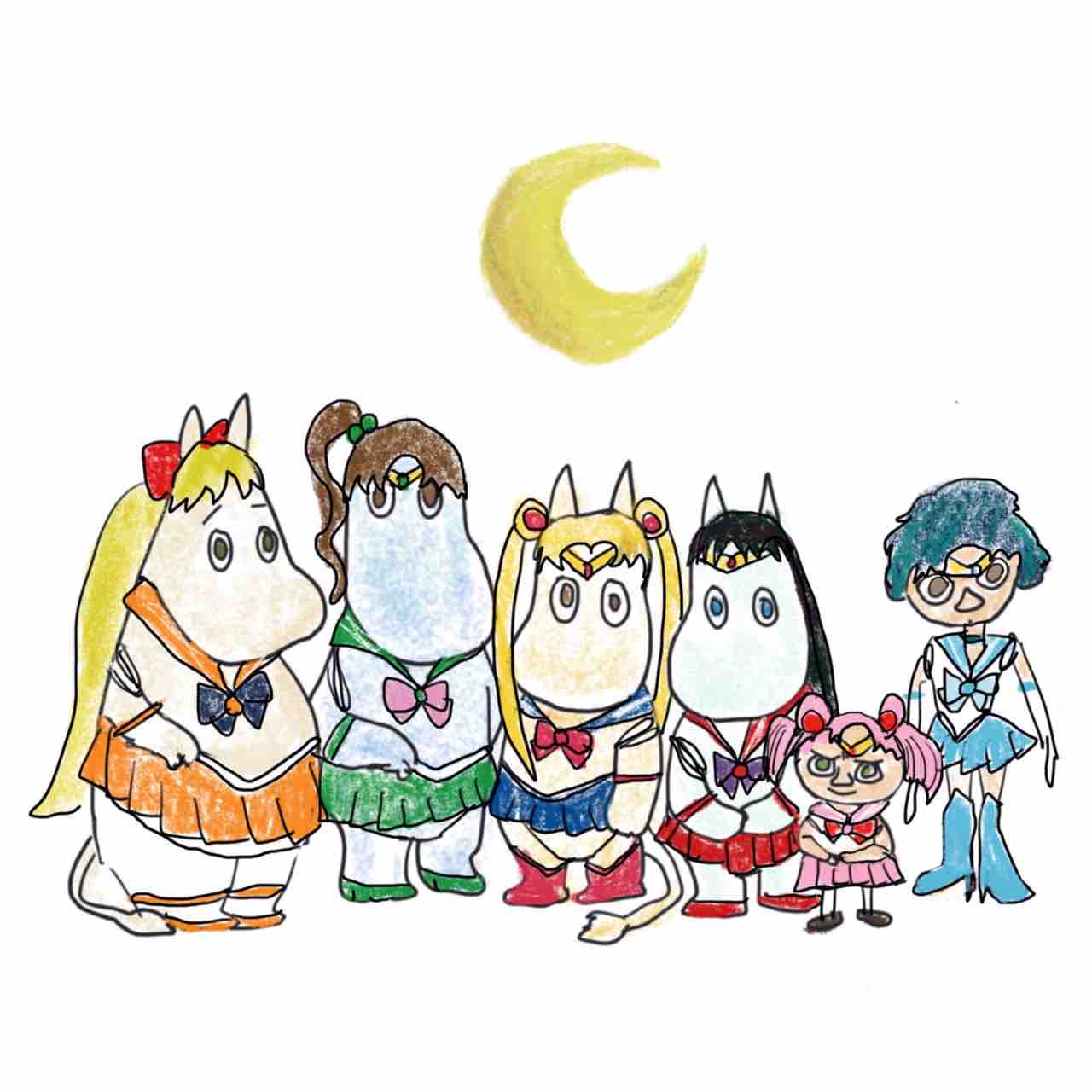 祝1000イイネ越え セーラームーミン を描きました Tekitopの適当ブログ 祝1000イイネ越え セーラームーミン を描きました Tekitopの適当ブログ