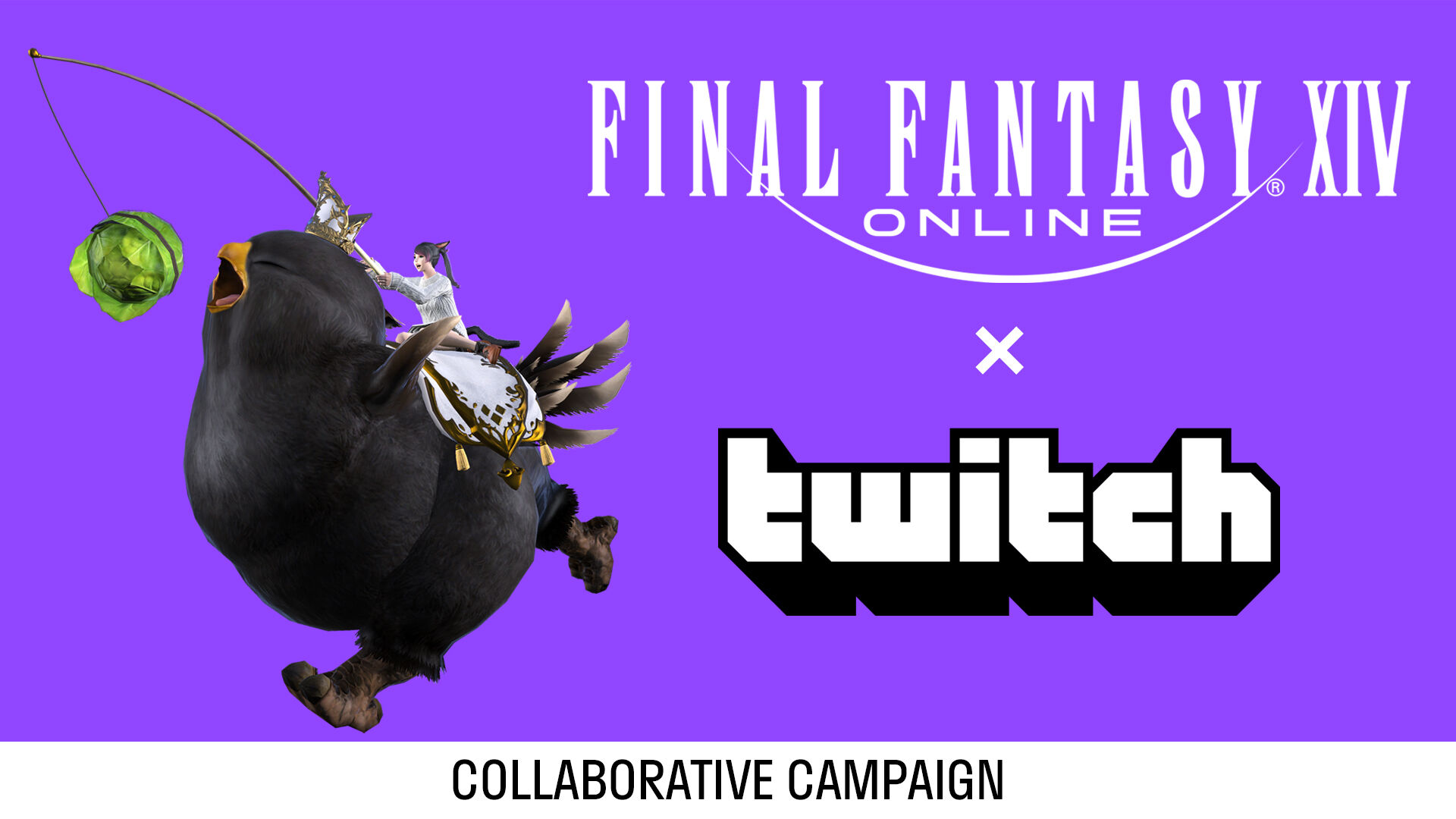 Ff14 と Twitch がコラボ 期間中に対象のチャンネルにサブスクギフトをするとマウント でぶ黒チョコボ が貰えるぞ 2chゲームまとめアンテナ