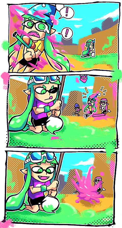 スプラトゥーン攻略 パブカスあるあるの4コマ漫画ｗｗｗｗｗｗｗ 強くてニューゲーム