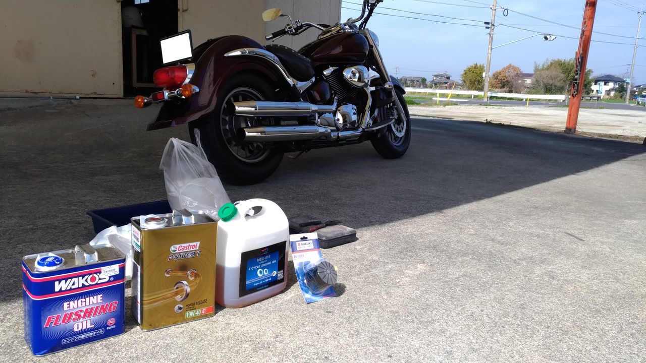 バイク エンジンフラッシング イントルーダークラシック400 Vk54a テクの独り言