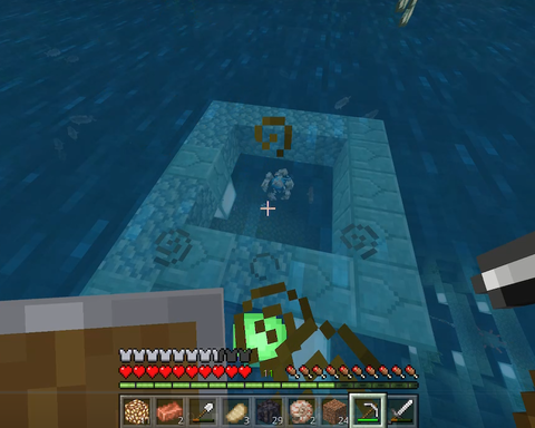 マイクラで海底神殿探検 待望のコンジットが動かない 解決した話 ゲームとまじめと時々にどね にどねゆうき