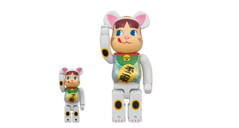4月26日発売】BE@RBRICK 招き猫 ペコちゃん 白メッキ 蓄光 4月26日発売】BE@RBRICK 招き猫 ペコちゃん 白メッキ 蓄光