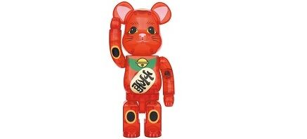 BE@RBRICK 招き猫 梅透明 100％/400％×2セット(合計４体)おもちゃ