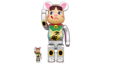 MEDICOM TOY - BE@RBRICK 招き猫  ペコちゃん　青蓄光　100%&amp;400% MEDICOM TOY OFFICIAL BLOG（メディコム・トイ オフィシャル