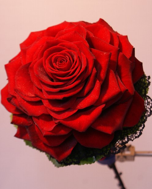 結婚式のブーケ 赤バラのゴージャスなローズメリアのチューテ 北九州市門司区の花屋 お花と暮らそう