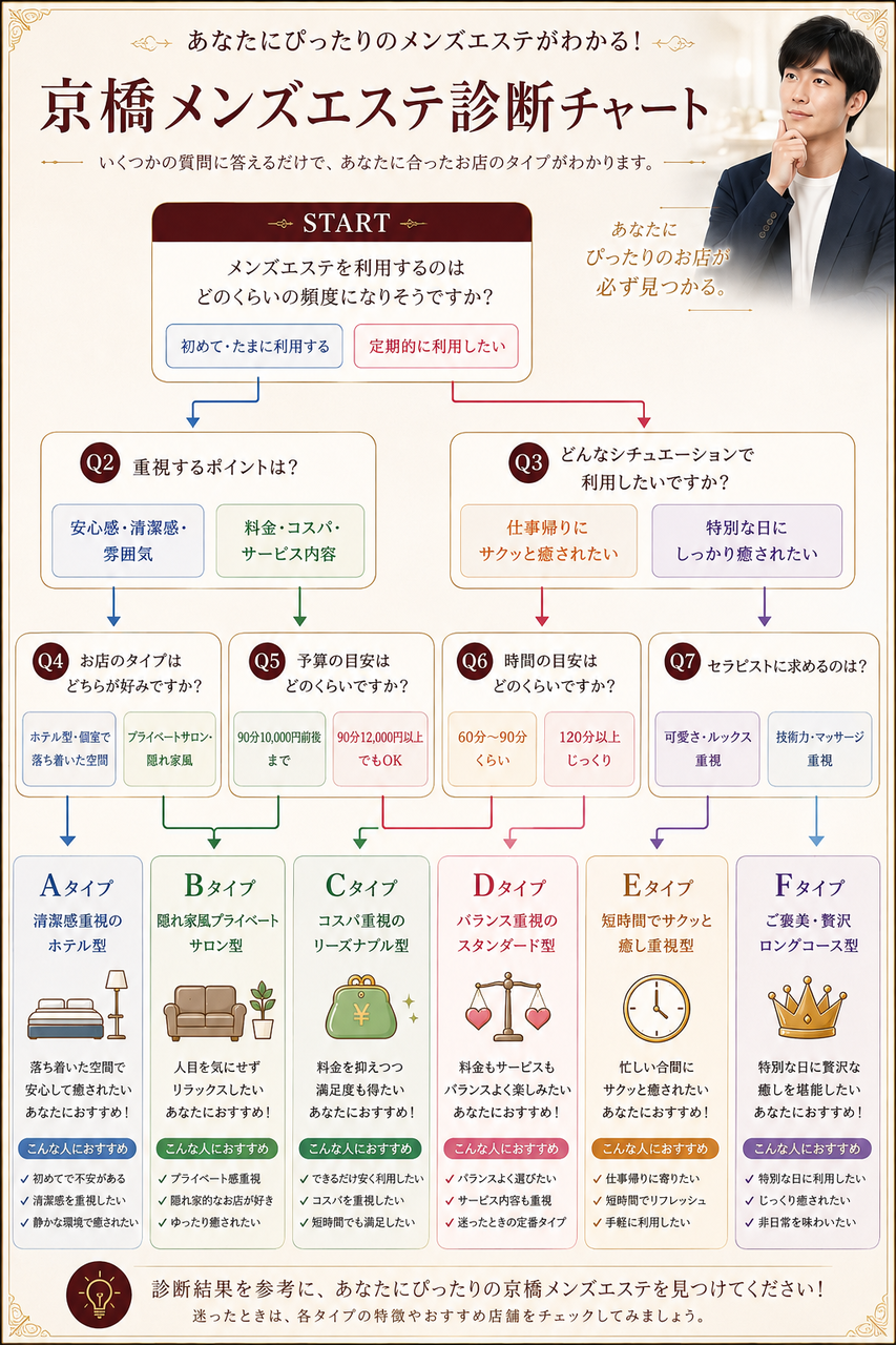 京橋 メンズエステ診断チャート
