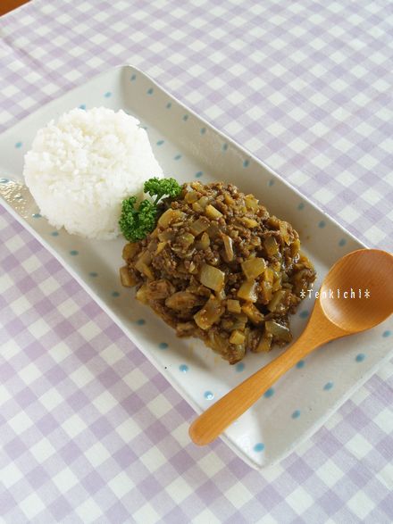 なすとゴボウのカレー