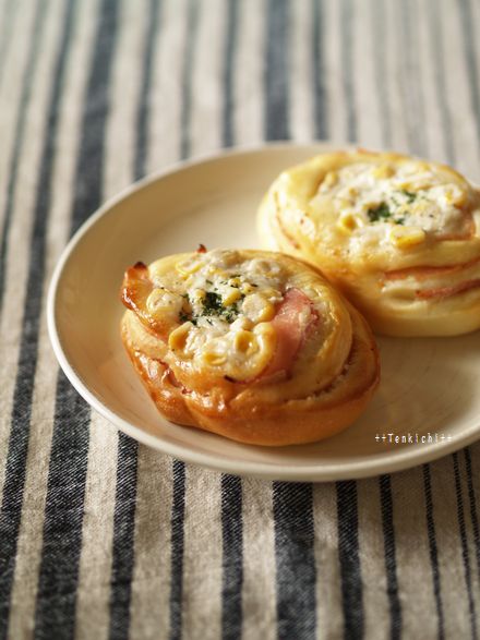 母ちゃんちの晩御飯とどたばた日記-コーンマヨハムパン