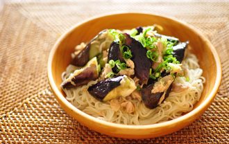 ナスとツナ缶のぶっかけそうめん1-330x208