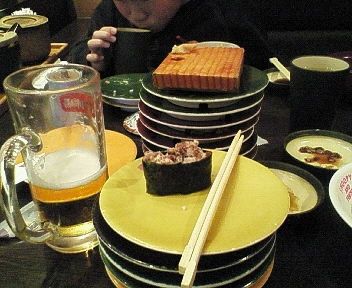 寿司屋にて