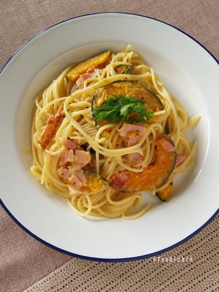坊ちゃんかぼちゃのパスタ