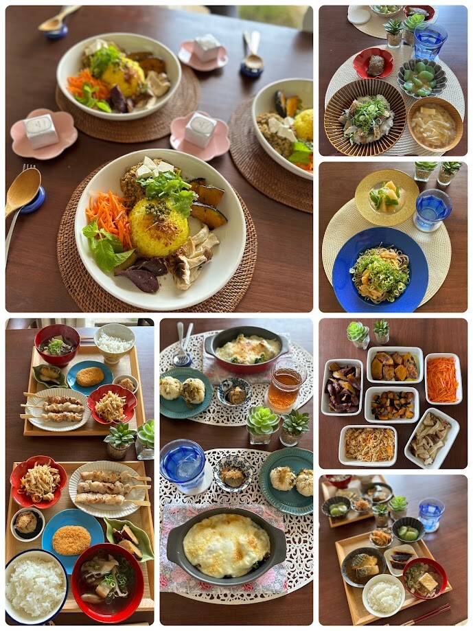1週間の日持ちおかずとそれらを使って作るお昼ごはん、晩ごはん