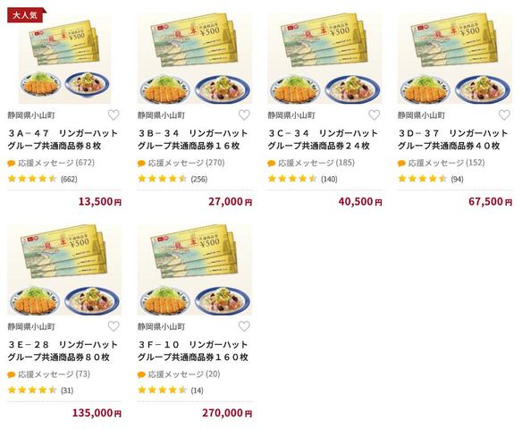 ふるさと納税でリンガーハットの商品券をゲットしておいた TenkiKidsの！ささやかな生活・・・