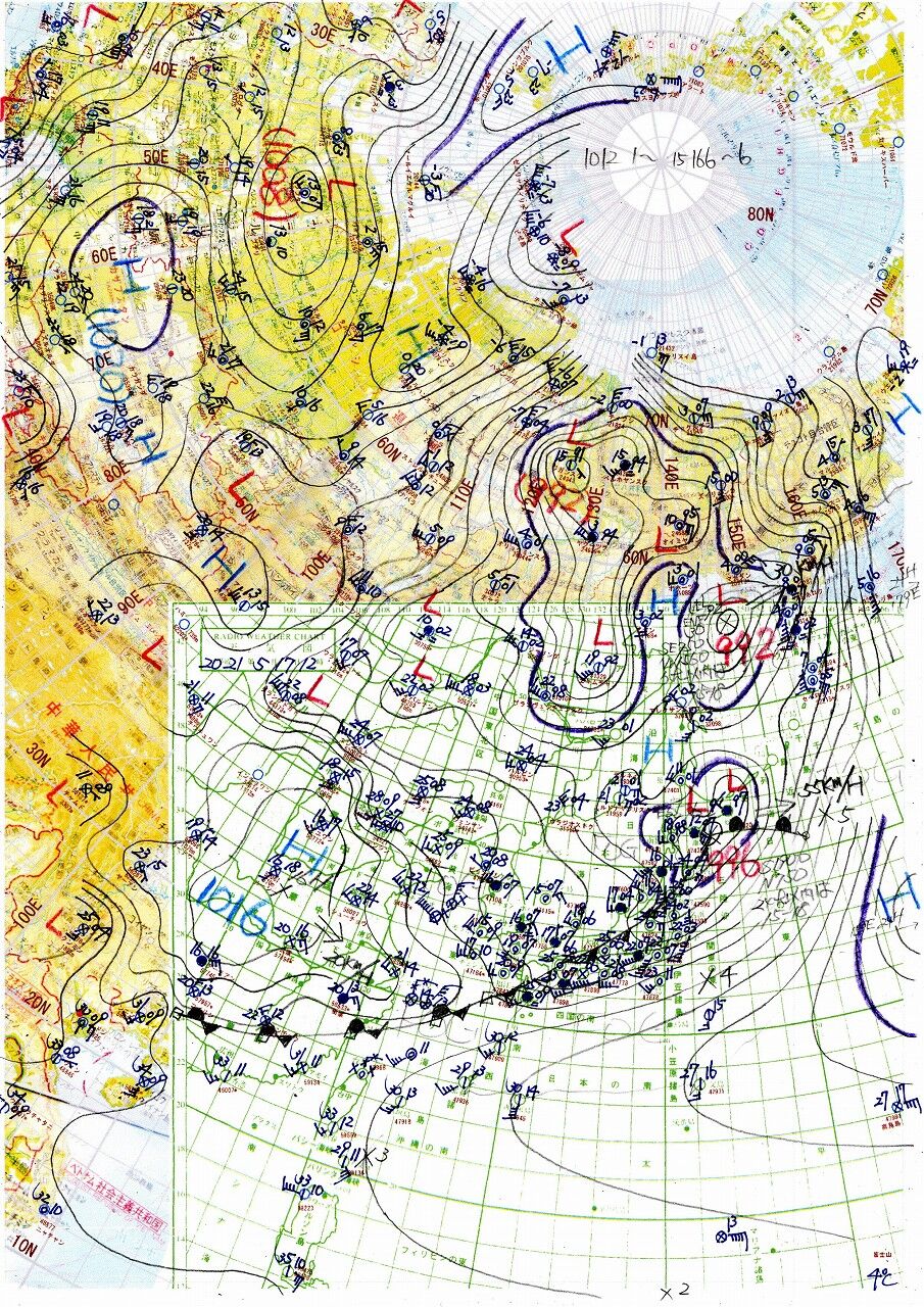 長春入電無し 天気図日記