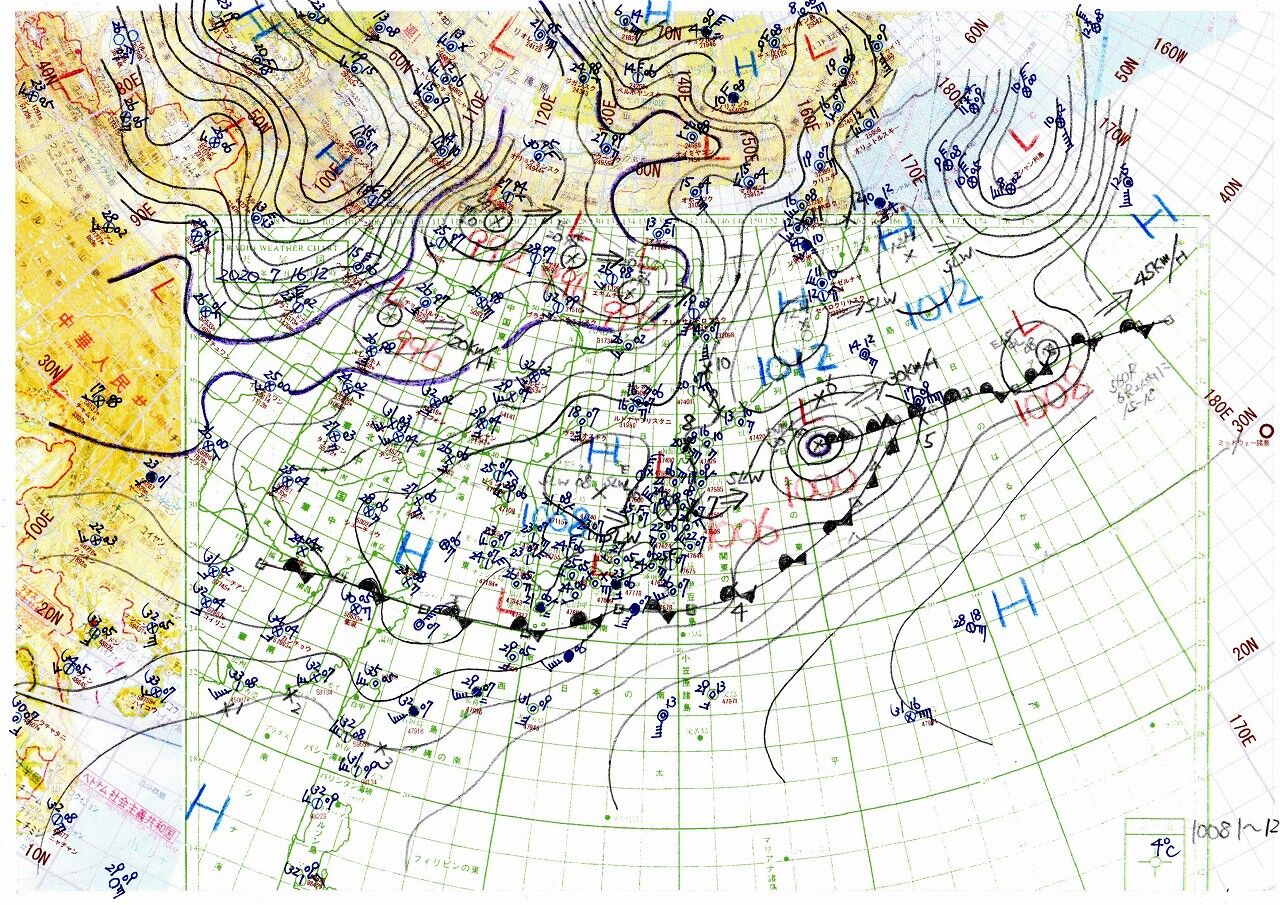 熱帯低気圧は静かに消滅 天気図日記