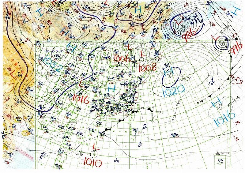 å†ã³åœæ»žå‰ç·šãŒå‡ºç¾ å¤©æ°—å›³æ—¥è¨˜