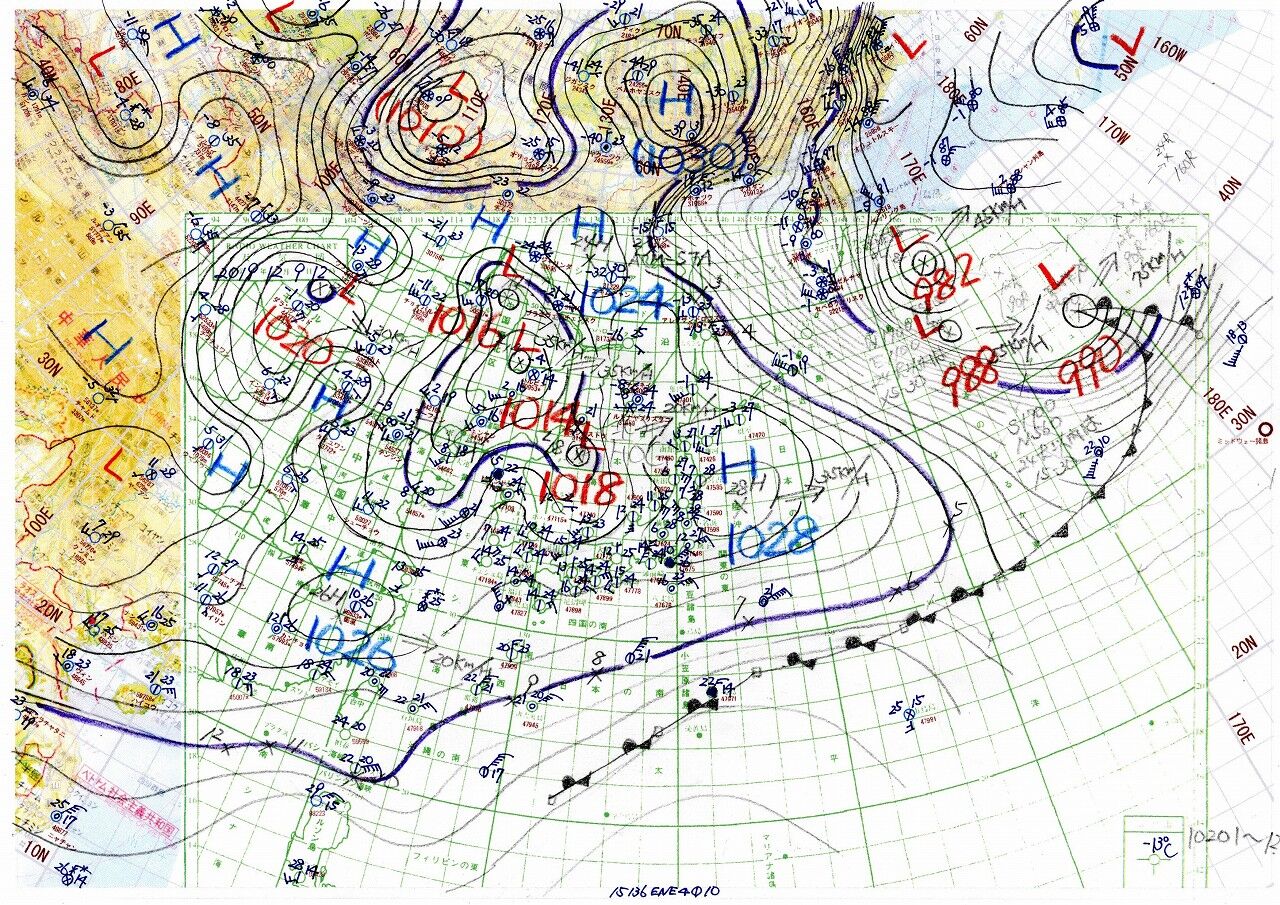 天気図日記
	  日本付近は気圧の尾根
	コメント