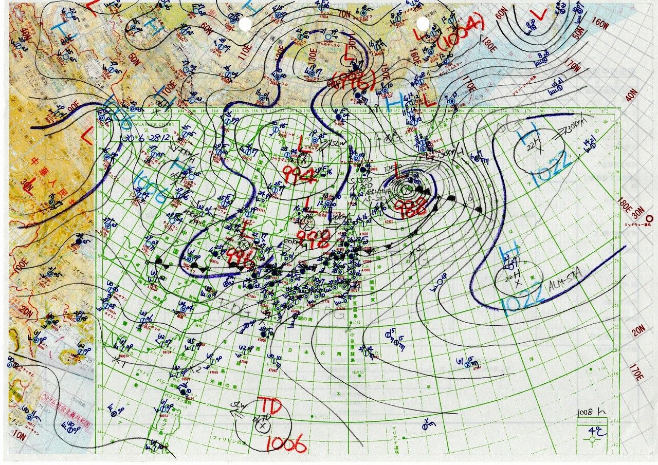 18年6月28日 天気図日記 18年6月28日 天気図日記