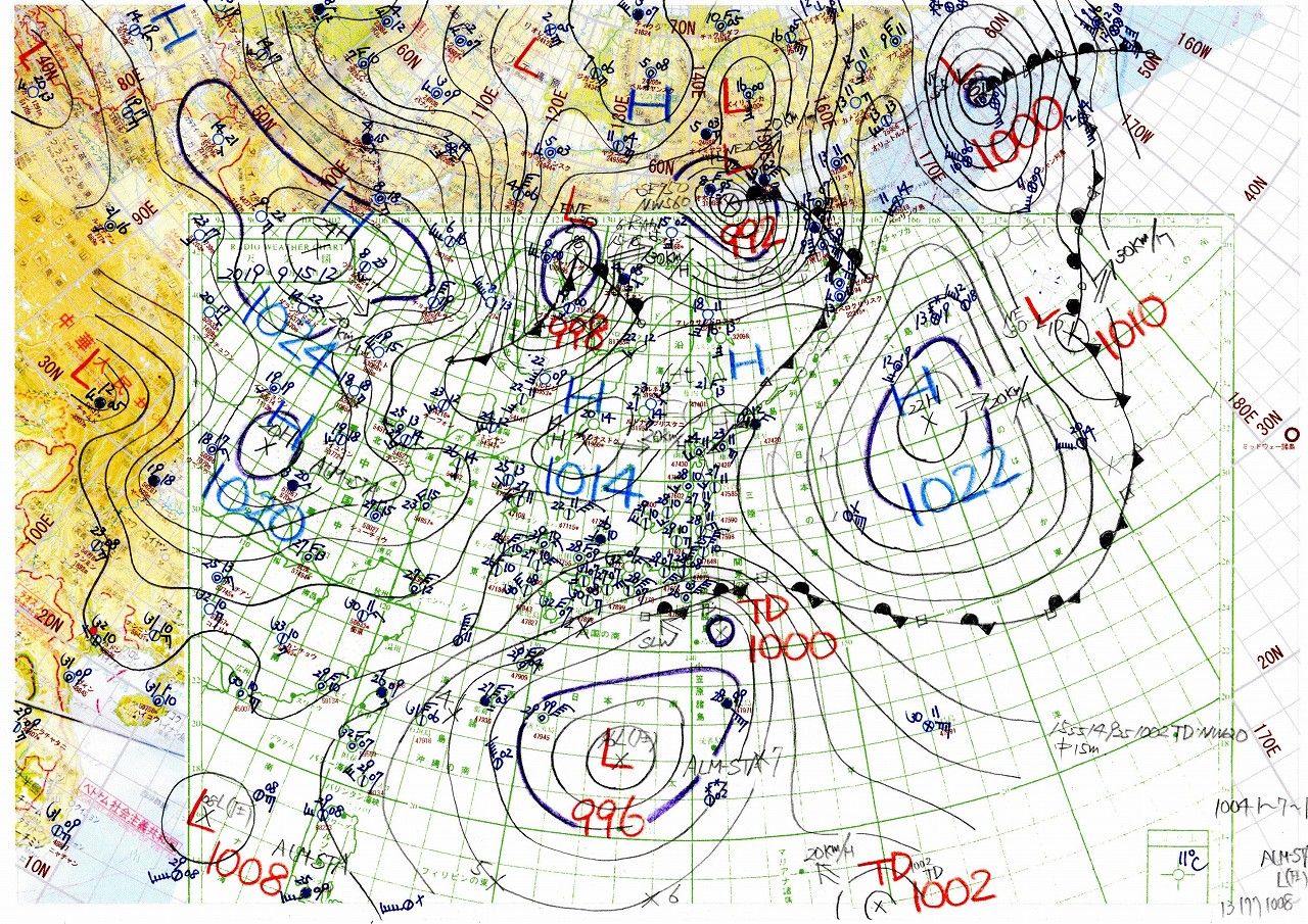 新たに熱帯低気圧登場 : 天気図日記