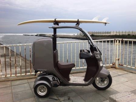 ジャイロキャノピーでサーフィン バイクで波乗りに行へ O ノ 波乗りおやじ