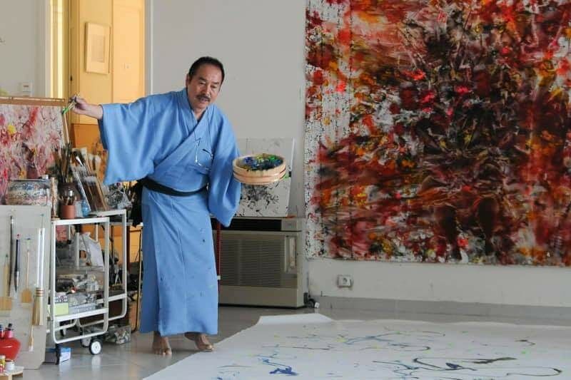 松井守男さんの油絵 光の画家 松井守男が描いた鎮守の杜