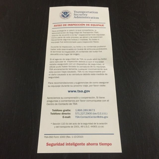 スーツケースにtsaからの手紙が アメリカで子育てすることになりました スーツケースにtsaからの手紙が アメリカで子育てすることになりました