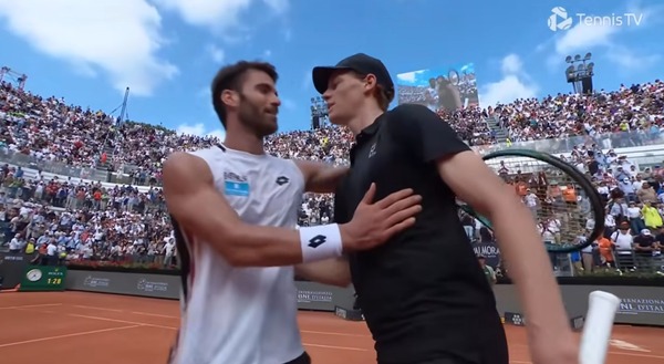 シナーがペッレグリーノ下しローマベスト8へ！！ジョコの史上最多31連勝に並ぶ！