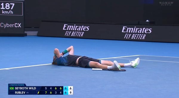 【朗報】ルブレフ、セイボスワイルドに勝利し初戦で全豪オープン優勝！！！