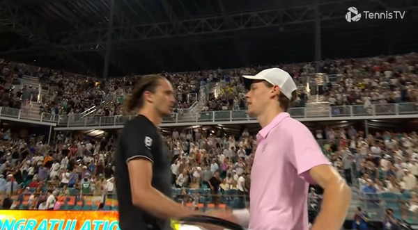 シナーが次世代王者ズベレフ下しマイアミ決勝進出！！サンシャインダブル来るか！？