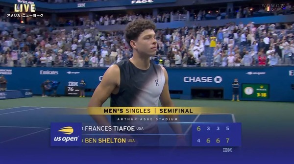 シェルトンがティアフォーとのアメリカ対決制し初の全米オープン決勝へ！！
