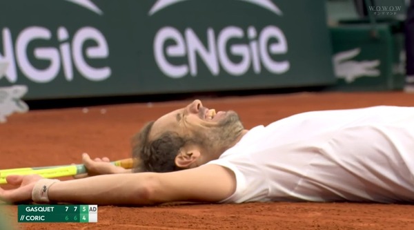 【朗報】神童ガスケがチョリッチに勝利し全仏オープン初戦突破！！まだまだ強い天才！