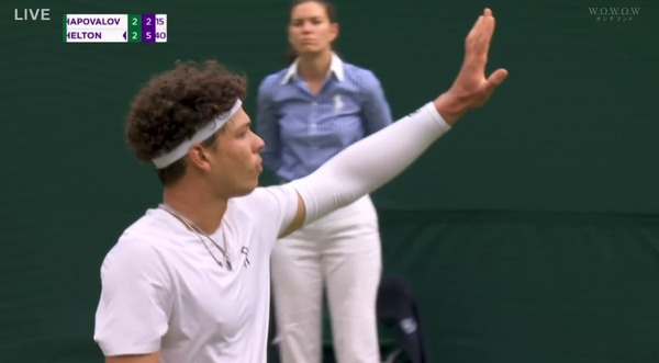 レフティ対決！シェルトンがシャポバロフ下しウィンブルドン４回戦へ！次は王者シナー！