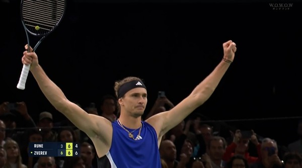 次世代王者ズベレフが、ルーネ下しパリマスターズ決勝へ！！世界ランク2位浮上決定！！