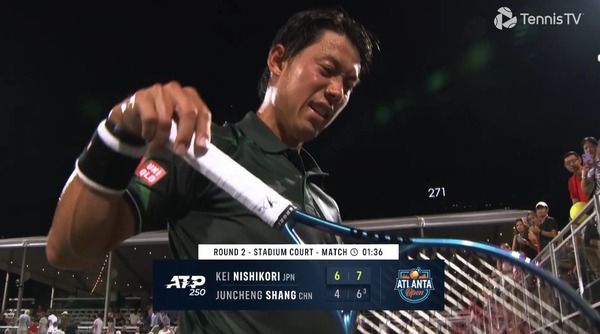 錦織、ATP250で無事ベスト8進出！！ツアーレベルでも十分いけそう！！